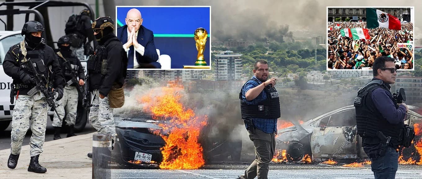 World Cup plunged into chaos as cartel unleash hell in host city & fans warned do not travel after Mexico kingpin killed