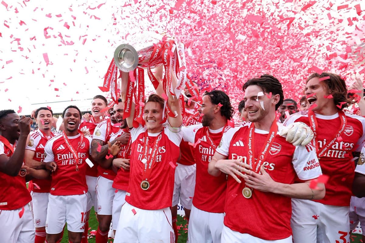 Arsenal celebrate historic Premier League title after 22-year wait