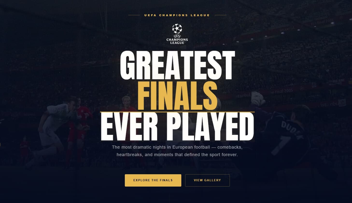 UEFA Champions League by the Numbers | The Ultimate Interactive Infographic & Historical Data Breakdown