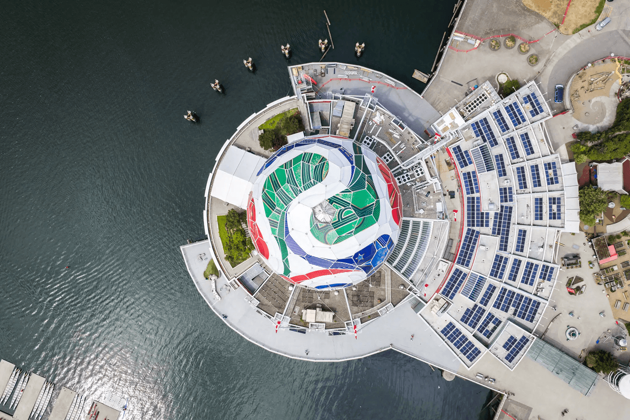 The Beautiful Dome: Science World’s FIFA World Cup soccer ball transformation reaches completion