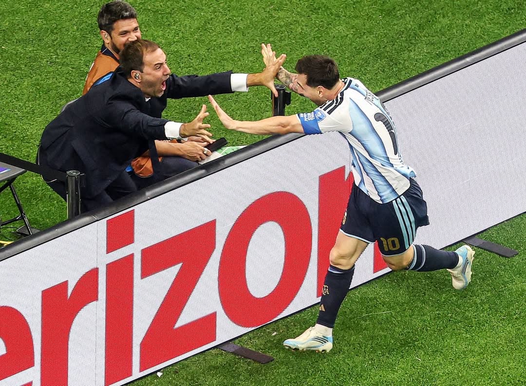 Journalist left speechless after Messi's celebration following Argentina's second goal