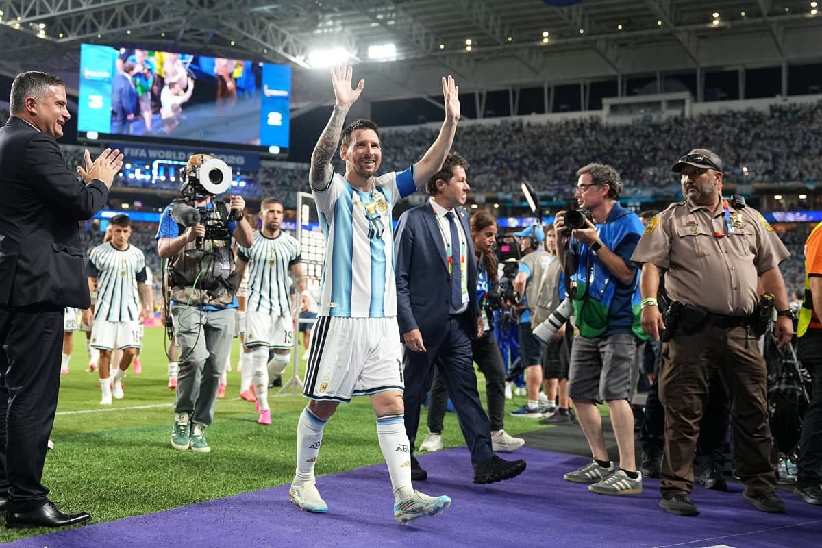Lionel Messi extends multiple records with 20th World Cup goal for Argentina