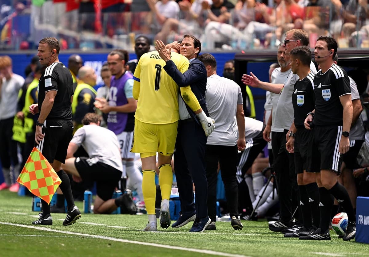 Courtois consoles replacement after injury as Belgium fall to Spain