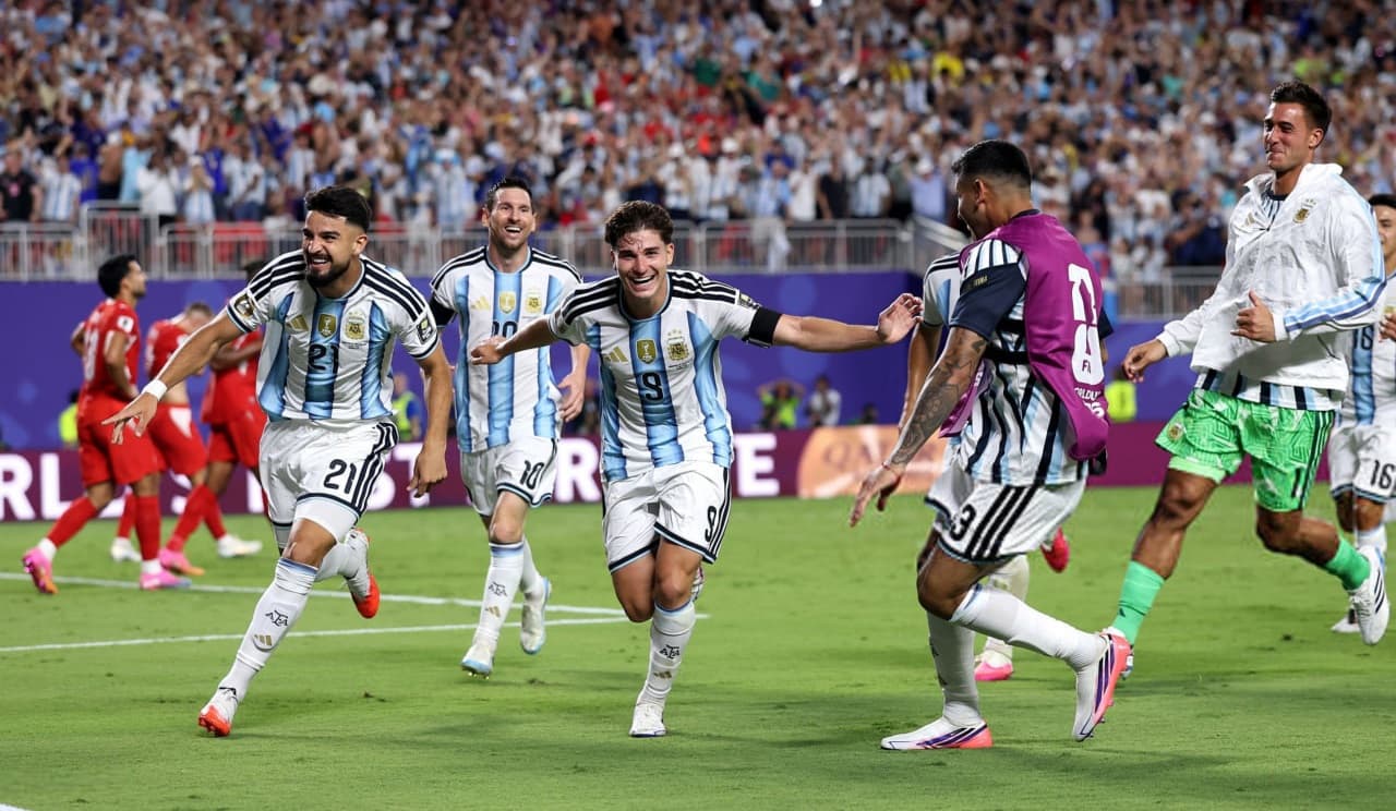 Argentina beat Switzerland with stunning extra-time strike to set up England semi-final
