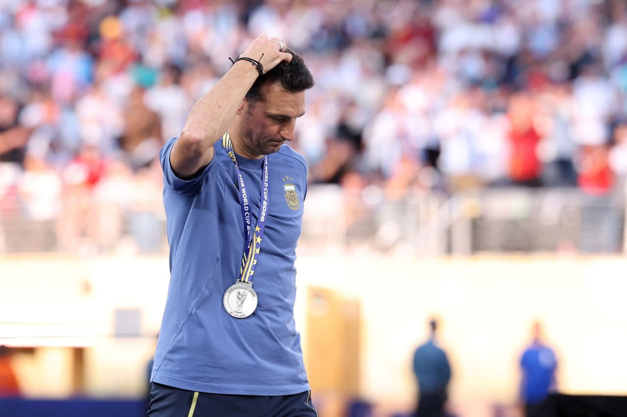 Scaloni fights back tears after Argentina fall short in World Cup final