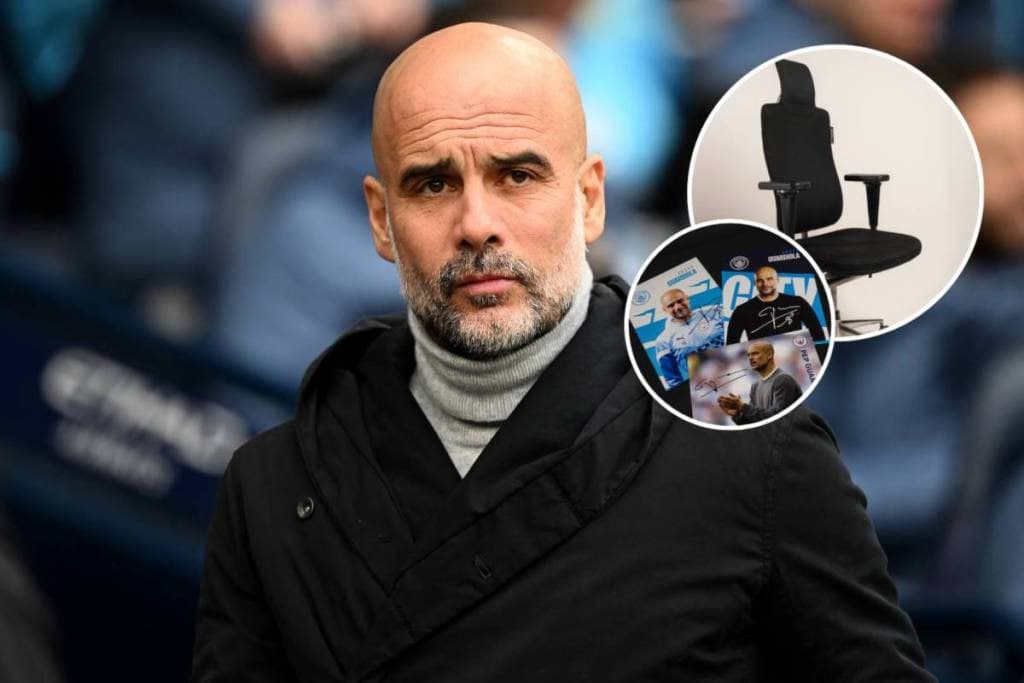 Manchester City auction Pep Guardiola’s office items after emotional Etihad farewell