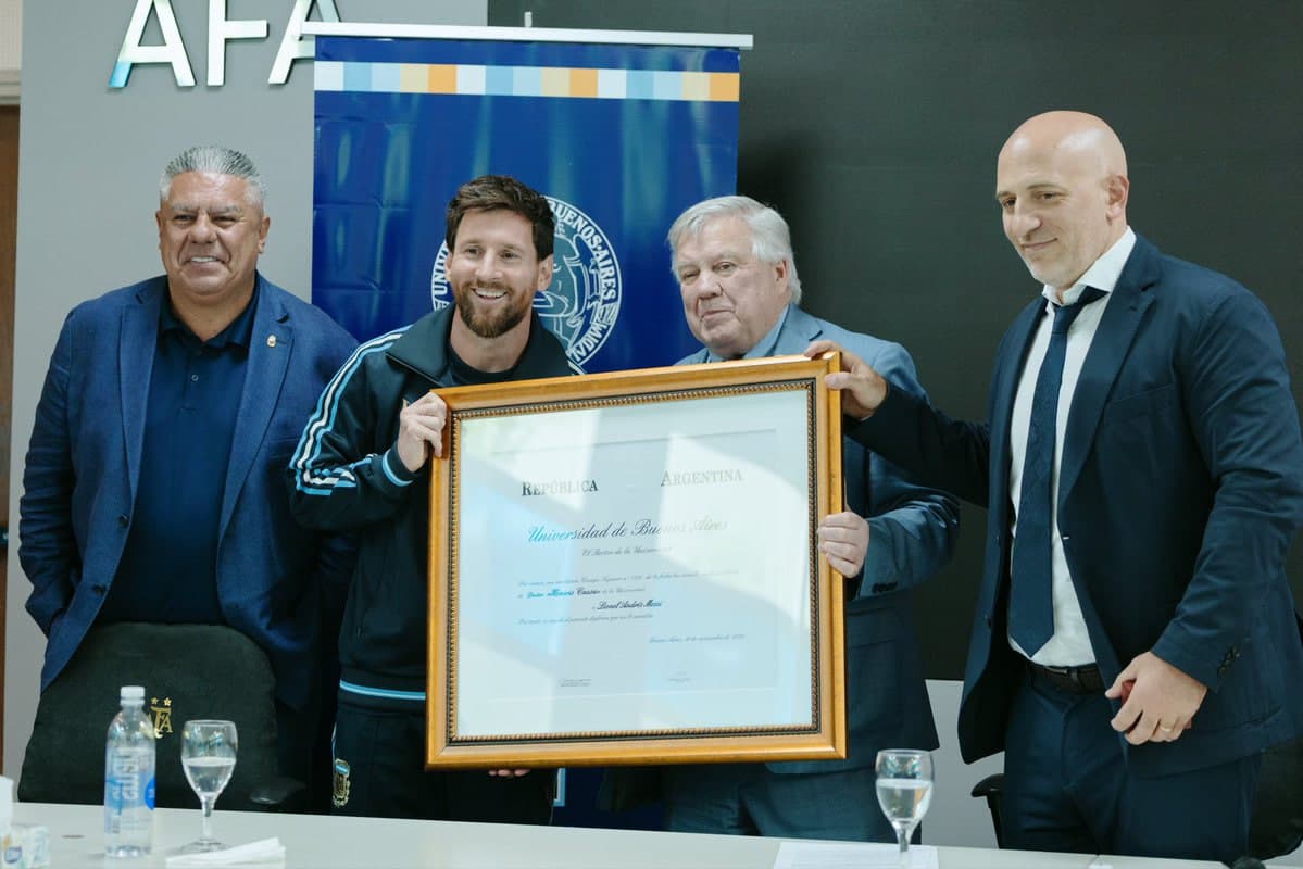 Messi receives honorary doctorate from the University of Buenos Aires ahead of Argentina farewell