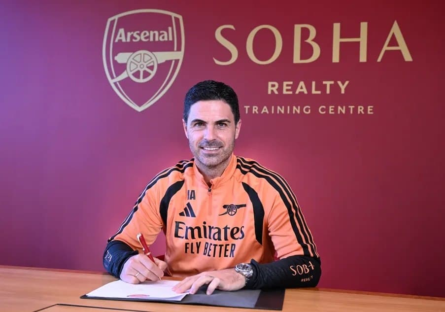 Mikel Arteta signs new long-term contract with Arsenal