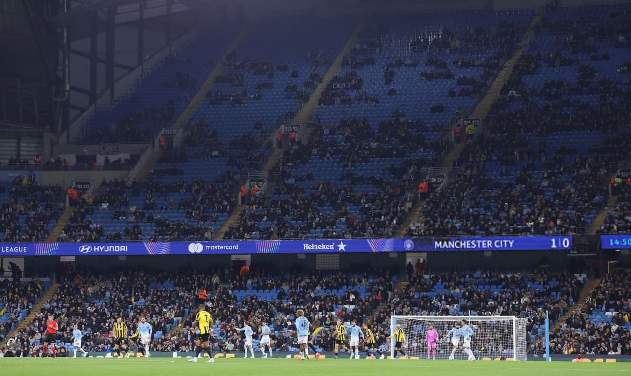Manchester City’s empty seats raise questions despite AEK Athens thrashing